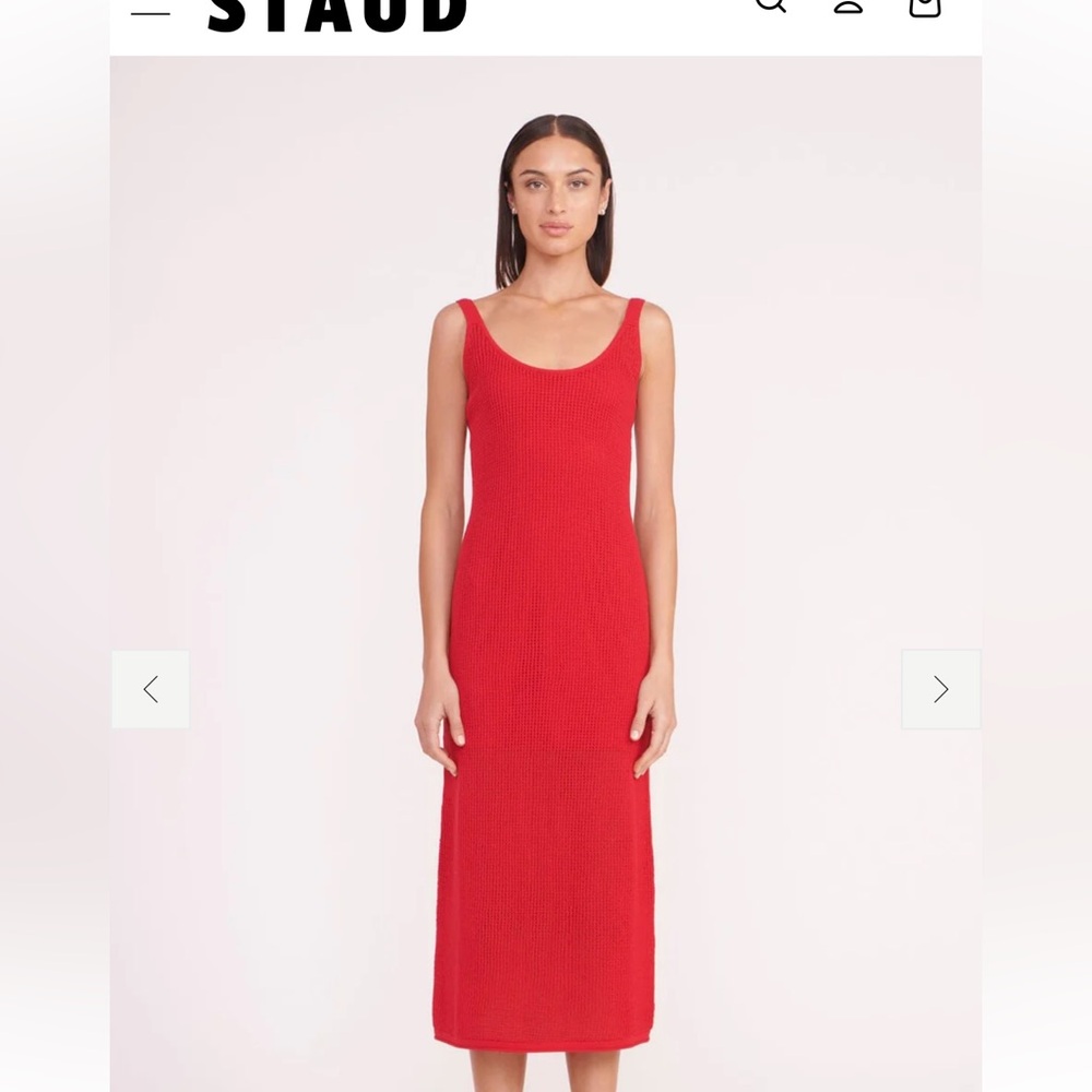 Staud Red Dress